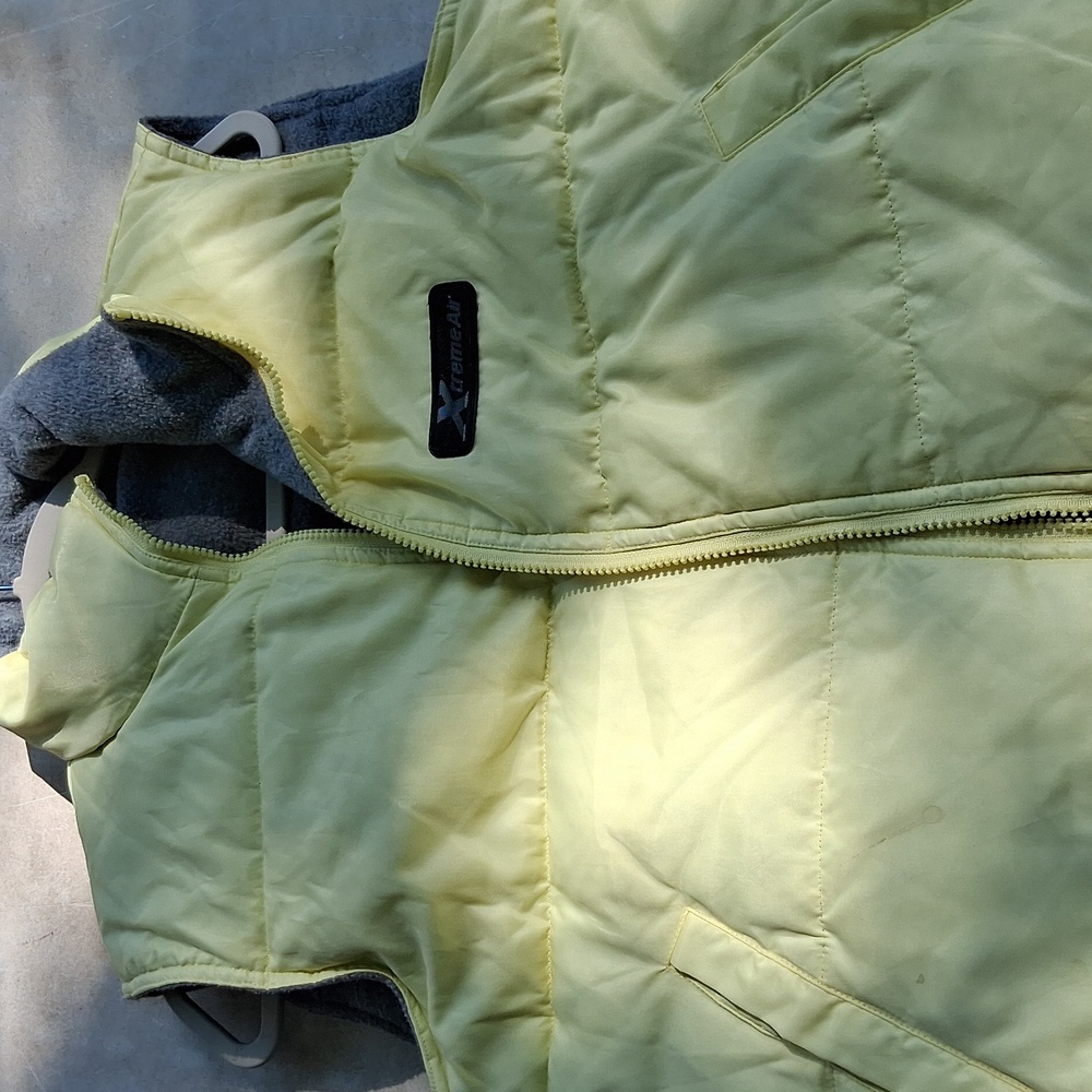 Yellow Puffer Vest Reversible